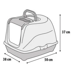 Kattenbak Loki Grijs - 38 X 50 X 37 Cm 8 Kattenbak Loki Grijs - 38 X 50 X 37 Cm -Tuinadvies Winkel 1607086478 3 600