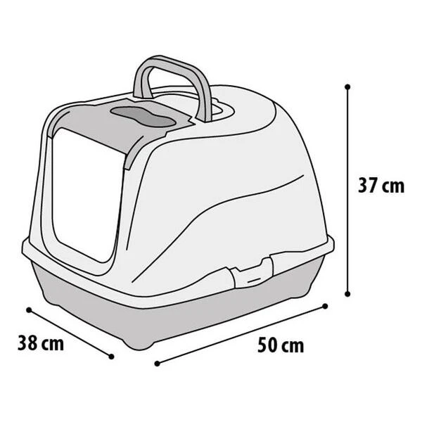 Kattenbak Loki Grijs - 38 X 50 X 37 Cm 5 Kattenbak Loki Grijs - 38 X 50 X 37 Cm - Afbeelding 3