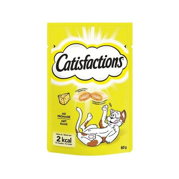 Catisfactions Kattensnoepjes Met Kaas - 60 Gram 3 Catisfactions Kattensnoepjes Met Kaas - 60 Gram