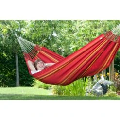 LA SIESTA Tweepersoonshangmat Currambera - Kersenrood -Tuinadvies Winkel currambera cherry cotton double classic hammock 1609770125 265 600