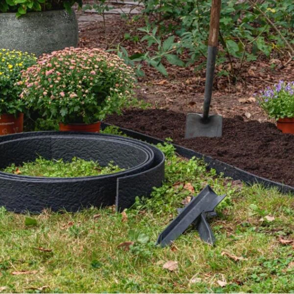 Ecostyle Eco-bordure All-in-ONE PAKKET 10 M X 12 Cm - Zwart 4 Ecostyle Eco-bordure All-in-ONE PAKKET 10 M X 12 Cm - Zwart - Afbeelding 2