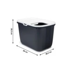 Kattenbak HOP IN 58 × 38,5 × 39,5 Cm - Grijs 9 Kattenbak HOP IN 58 × 38,5 × 39,5 Cm - Grijs -Tuinadvies Winkel hop in kattenbak grijs 58x385x395 cm 1601016254 4 600