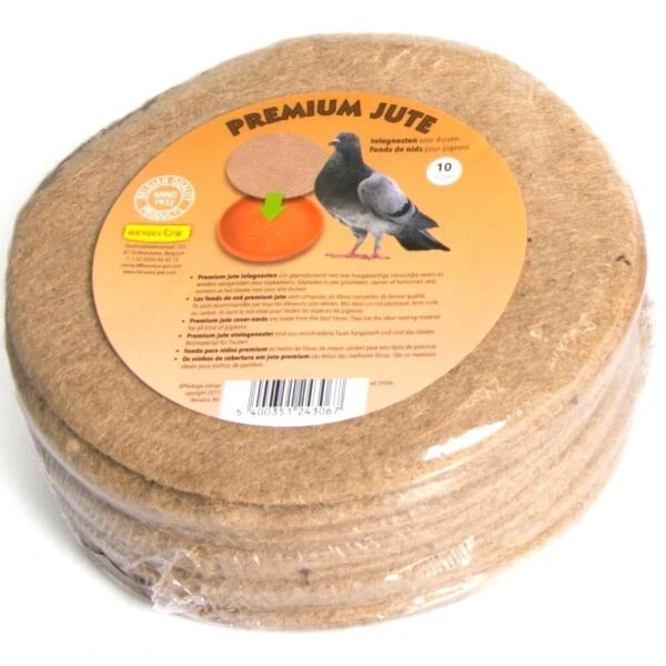 Inlegmatjes Kippen En Duiven - Jute Ø 23,5 Cm - Set Van 10 Stuks 4 Inlegmatjes Kippen En Duiven - Jute Ø 23,5 Cm - Set Van 10 Stuks - Afbeelding 2