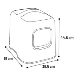 Flamingo Kattenbak Trudy - Antraciet -Tuinadvies Winkel kattentoilet trudy antraciet 1689594730 3 600