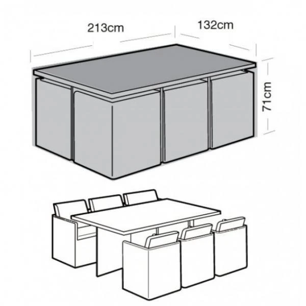 Beschermhoes Tuinmeubelen - 213 × 132 × 71 Cm 3 Beschermhoes Tuinmeubelen - 213 × 132 × 71 Cm