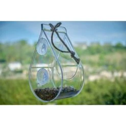 Raamvoederhuis Druppelvorm - Transparant -Tuinadvies Winkel raamvoederhuis dewdrop 1669977845 1 600