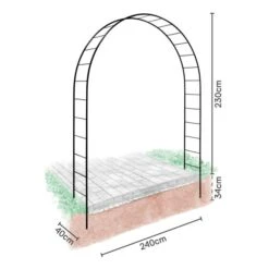 Rozenboog London 230 × 240 × 40 Cm - Zwart -Tuinadvies Winkel rozenboog london zwart 1648033918 5 600