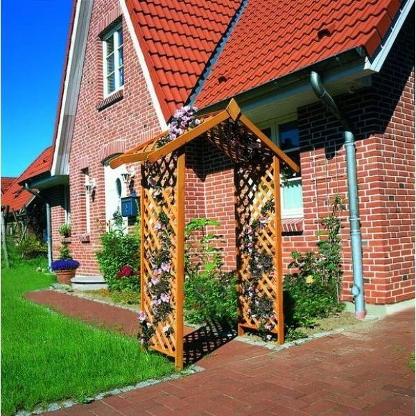 Houten Rozenboog Puntdak - Grenenhout 167 × 53 × 219 Cm 3 Houten Rozenboog Puntdak - Grenenhout 167 × 53 × 219 Cm