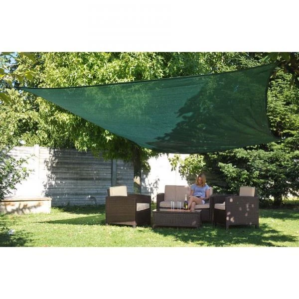 Schaduwzeil Met Bevestigingsringen 3,6 × 3,6 M 3 Schaduwzeil Met Bevestigingsringen 3,6 × 3,6 M