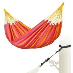 LA SIESTA Eénpersoonshangmat Sonrisa Outdoor - Mandarijn -Tuinadvies Winkel sonrisa mandarine single classic hammock outdoor 1609770115 13 600