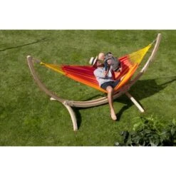 LA SIESTA Eénpersoonshangmat Sonrisa Outdoor - Mandarijn -Tuinadvies Winkel sonrisa mandarine single classic hammock outdoor 1609770115 20 600