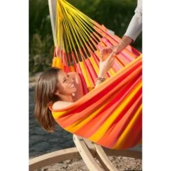 LA SIESTA Eénpersoonshangmat Sonrisa Outdoor - Mandarijn -Tuinadvies Winkel sonrisa mandarine single classic hammock outdoor 1609770115 21 600
