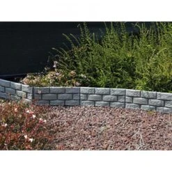 Tuinboord Baksteenmotief - Ca. 170 Cm - Set Van 4 Stuks -Tuinadvies Winkel tuinafboording koppelbaar kunststof 1484061288 1 600