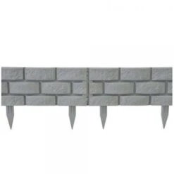 Tuinboord Baksteenmotief - Ca. 170 Cm - Set Van 4 Stuks -Tuinadvies Winkel tuinafboording koppelbaar kunststof 1484061288 2 600