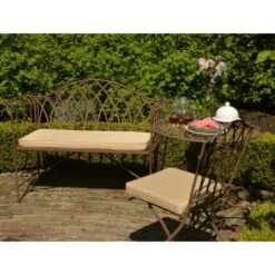 ESSCHERT DESIGN Tuinbank Metaal DUO - Bruin -Tuinadvies Winkel tuinbank metaal duo bruin 1484066723 3 600