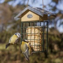 ESSCHERT DESIGN Vetblokhouder Met Zinken Dak -Tuinadvies Winkel vetblokhouder met zinken dak 1548681335 1 600