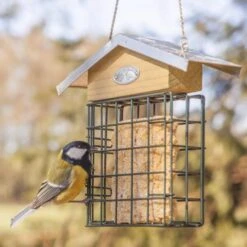 ESSCHERT DESIGN Vetblokhouder Met Zinken Dak