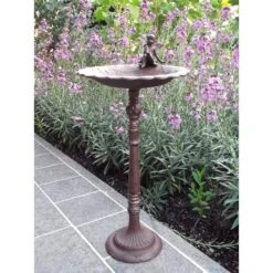Vogelbad Gietijzer Op Voet Met Elfje -Tuinadvies Winkel vogelbad gietijzer elfje 1484056262 3 600