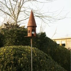 Voederhuis Met Puntdak + Grondpin - Decoroest -Tuinadvies Winkel vogelhuis met puntdak 14 x 43 cm 1520092461 1 600