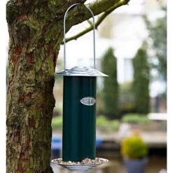 ESSCHERT DESIGN Vogelvoedersilo Voor Zaad In Metaal - Groen -Tuinadvies Winkel vogelvoedersilo voor zaad groen 1484062254 2 600