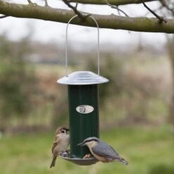 ESSCHERT DESIGN Vogelvoedersilo Voor Zaad In Metaal - Groen -Tuinadvies Winkel vogelvoedersilo voor zaad groen 1484062254 3 600